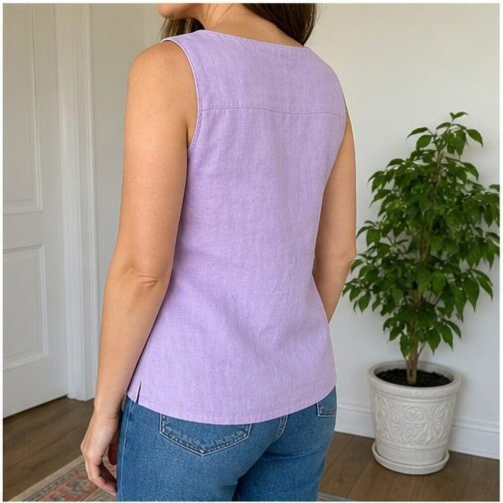Lilac Ruffle Blouse - Picture 3 of 6